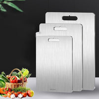 Double Sided Cutting Board for Kitchen Stainless Steel Chopping Board