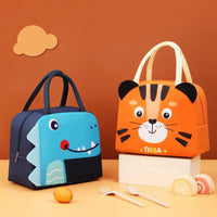 Children Cute Cartoon Animal Lunch Bags Lunch Box Carry Tote Picnic Storage Bag Orange