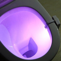 Toilet Motion Sensor Night Lights RGB Projector Toilet Bowl Seat LED Nightlight