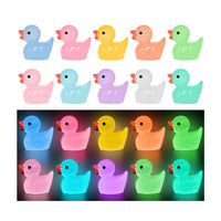 50Pcs Mini Glow in the Dark Ducks Miniature Figures Decor Tiny Ducks for Party Favor