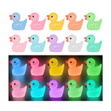 50Pcs Mini Glow in the Dark Ducks Miniature Figures Decor Tiny Ducks for Party Favor