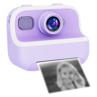 1080P Kids Instant Print Camera Dual Lens Digital Camera Christmas Birthday Presents Purple