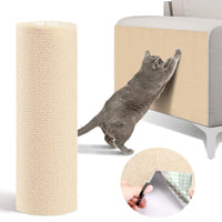 Self-Adhesive Cat Scratching Mat Climbing Cat Scratcher Furniture Wall Protector Beige