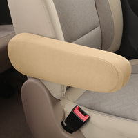 2 Pcs Set Car Front Seat Armrest Covers Armrest Protectors for Truck Van Beige