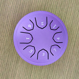 8-Note Rain Drum Steel Tongue Drum Rain Chime for Outside Garden Purple