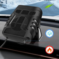 2-in-1 Car Heater Rotatable Car Fan for Window Defroster Demister for 12V Vehicles