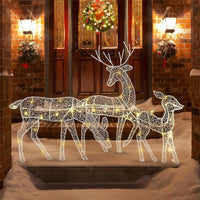 3D Reindeer Christmas Decoration with String Light Home Garden Yard Decor