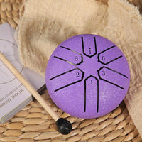 6-Note Rain Drum Mini Steel Tongue Drum Purple