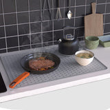 71 x 50CM Silicone Stove Top Cover for Electric Stove Glass Top Stove Cover Dish Drying Mat Grey