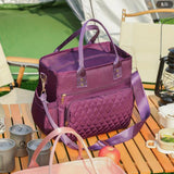 Insulated Lunch Bag Lunch Box Storage Bag Cooler Tote Bag Purple