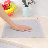 Set of 6Pcs Cotton Dish Cloths Waffle Weave Quick Drying Dish Towels Light Gray