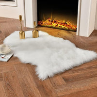 Faux Fur Shaggy Area Rug Floor Mat Living Room Mat Bedroom Home Decor White