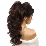 2Pcs 40cm Natural Claw Clip-In Style Hair Extensions Thick Curly Ponytail Long Pony Tail Style 4