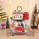 12Pcs Wooden Gingerbread Man Ornaments Christmas Tree Hanging Pendants Xmas Party Decor