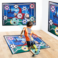 Portable Soccer Ball Game Set Kids Toss Soccer Goal Game for Indoor Outdoor Backyard Blue