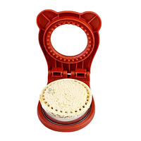 Round Sandwich Cutter and Sealer Manual Sandwich Press Mold Toast Bread Mold Baking Tool Red