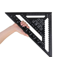 Triangle Ruler Aluminum Alloy Square Protractor Measurement Ruler Tool for Engineer Carpenter