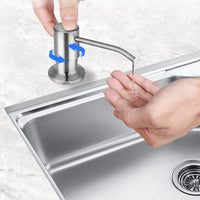 Built-in Sink Soap Dispenser Stainless Steel Soap Dispenser Pump for Kitchen Bathroom