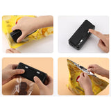 Mini Heat Sealer USB Rechargeable Bag Sealing Machine for Food Storage Black