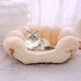 2-in-1 Pet Bed Cat Sleeping House Puppy Kitten Bed Sofa Yellow