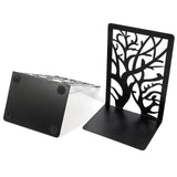 2Pcs Metal Bookends Decorative Book Ends for Shelves Book Holders Style 3