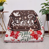 Christmas Theme Camping Blanket Sofa Cover Hanging Background Tapestry Christmas Decor Style 2