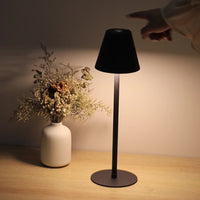 Wireless Touch Control Table Lamps Rechargeable Dimmable LED Night Light Black