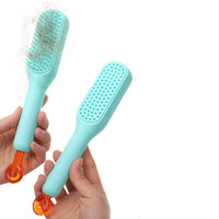 Self Cleaning Hair Brush Anti-Static Massage Comb with Retractable Bristles Blue