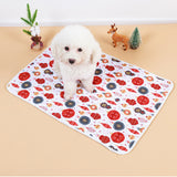 Christmas Washable Reusable Pet Dog Training Pads Pee Mat Absorbent Cushion Bed Style 1