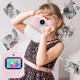 1080P Instant Print Camera Kids Selfie Digital Camera Kid Gift Pink