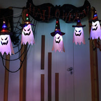 3M Halloween String  Light Hanging Ghost Hat Lamp Prop Party Decor White