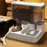 2-in-1 Pet Automatic Feeder Food Water Dispenser Pets Auto Feeder Gray