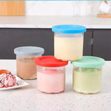 4Pcs Ice Cream Pints Cup Storage Jars with Lids Compatible with Ninja NC299AM C300s Series