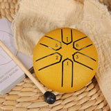 6-Note Rain Drum Mini Steel Tongue Drum Gold