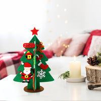 5Pcs Felt Christmas Tree DIY Set Felt Xmas Tree with Detachable Ornaments Home Holiday Decorations Style 2