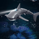 2.4G Remote Control Shark Toy RC Simulation Shark for Swimming Pool Gray