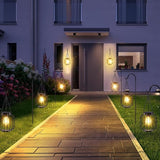 2Pcs Solar Lanterns Outdoor Lights Water-Resistant Hanging Garden Decorative Lights for Yard Patio Style 2