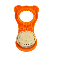 Round Sandwich Cutter and Sealer Manual Sandwich Press Mold Toast Bread Mold Baking Tool Orange