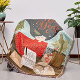 Christmas Theme Camping Blanket Sofa Cover Hanging Background Tapestry Christmas Decor Style 3