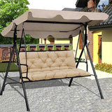 For 2-Seater Garden Seat Back Cushion Outdoor Swing Chair Bench Soft Padded Hammock Patio Camel