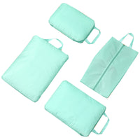 4Pcs Set Travel Compression Packing Cubes for Carry On Suitcases  Travel Accessories Light Green