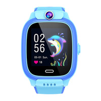 Touch Screen 4G Smart Watch Positioning Video Call Watch with Camera for Kids Blue