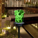 3Pcs Solar Landscape Light Transparent Acrylic Outdoor Garden Lawn Pathway Decor Style 3