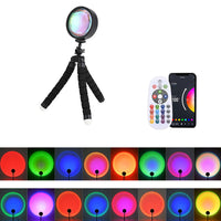 APP Control Sunset Projector Lamp Remote Control RGB LED Sunlight  Lamp 360 Degree Rotation