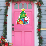 Christmas Hanging Party Decoration Set Porch Sign  Xmas Door Banner Style 3