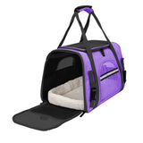 Cat Pet Carrier Travel Carrier Pet Bag for Small Medium Cats Purple