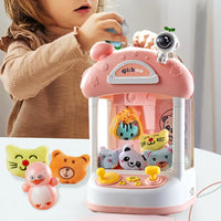 Mini Home Claw Machine with Sound Effect Mini Grabber Kids Toys Pink