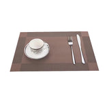 Set of 6Pcs Placemats with Coasters Heat Stain Non-Slip Washable Dining Table Place Mats Coffee