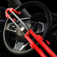 Antitheft Steering Wheel Lock Adjustable Car Security Lock with Keys for Vehicle Truck Red