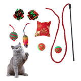 Christmas Theme Cat Toy Set Pet Interactive Toy Set Style 2